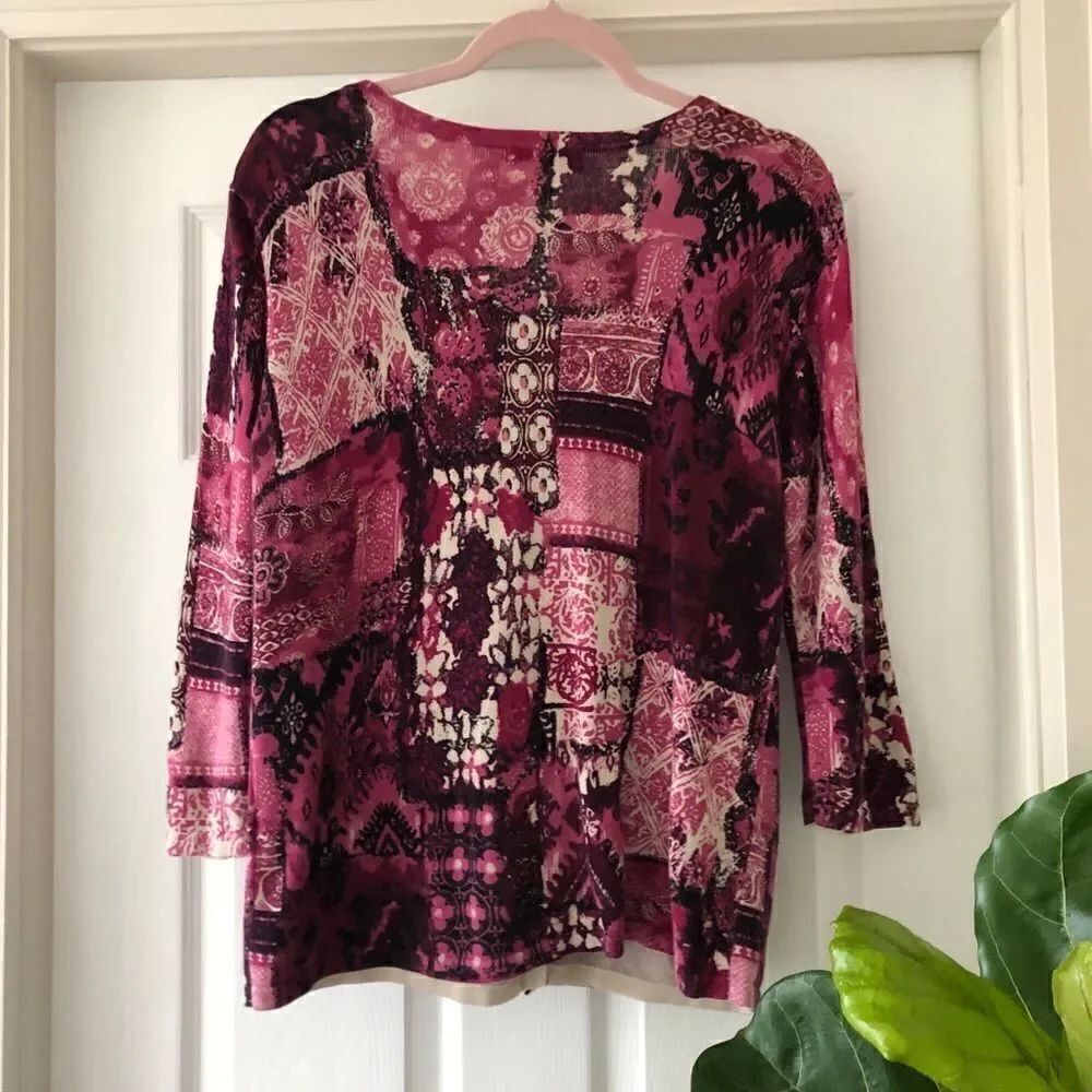 Christopher & Banks Pink Button Down Cardigan - Picture 6 of 6